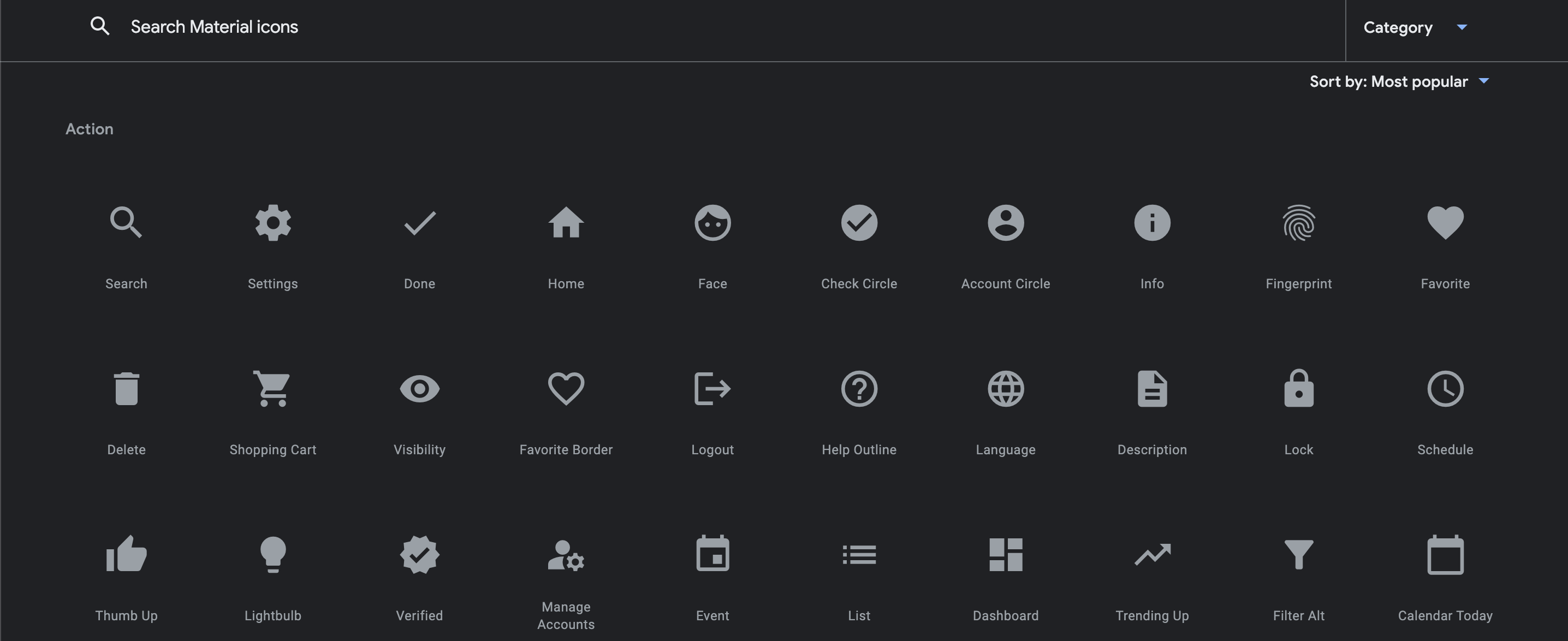 Material icons
